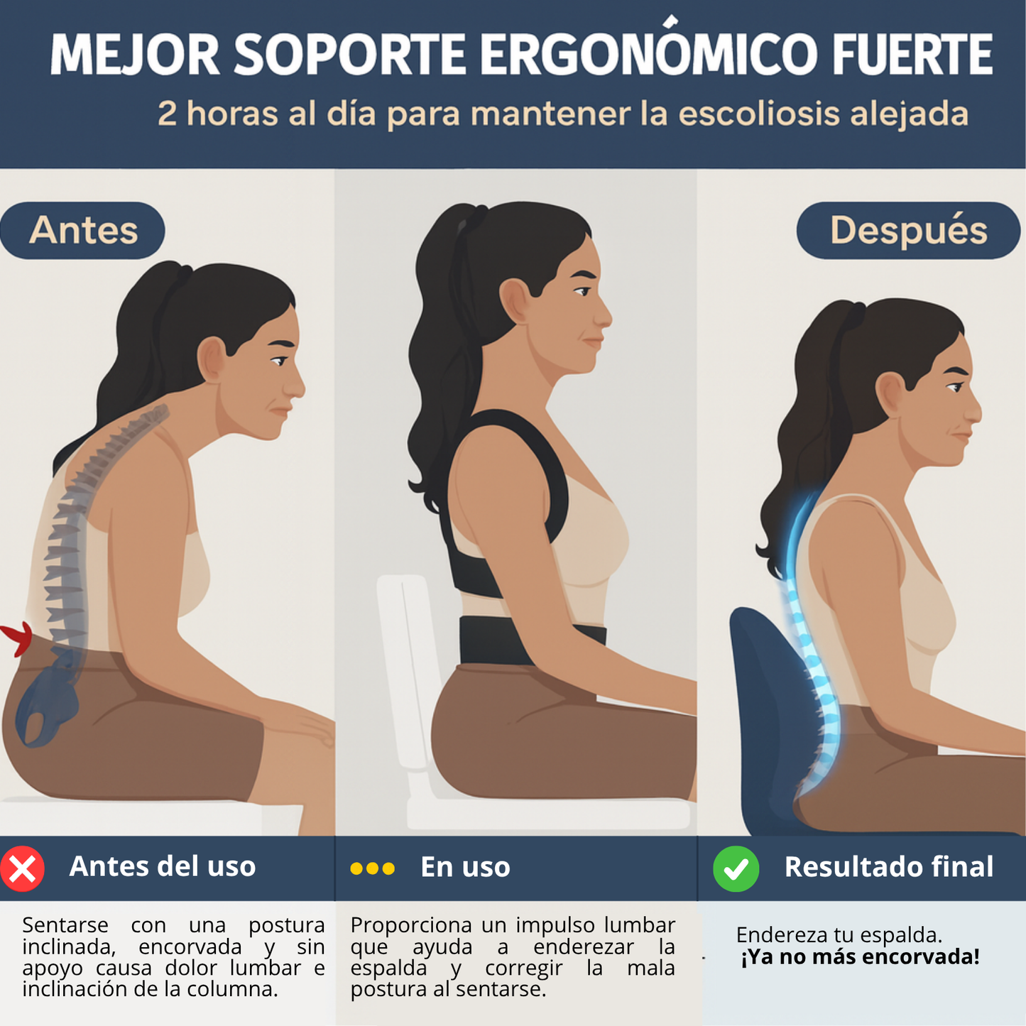 EspaldaFirme Pro™ – Corrección postural inteligente para aliviar el dolor lumbar